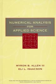 Cover of: Numerical analysis for applied science by Myron B. Allen
