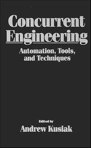 Cover of: Concurrent engineering: automation, tools, and techniques