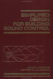 Cover of: Simplified design for building sound control