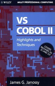 Cover of: VS COBOL II: highlights and techniques
