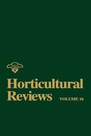 Cover of: Horticultural Reviews