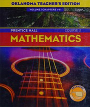 Cover of: Prentice Hall Mathematics Course 3 (Oklahoma) (Volume 1 Chapters 1-6)