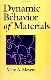 Cover of: Dynamic behavior of materials