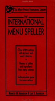 Cover of: The international menu speller