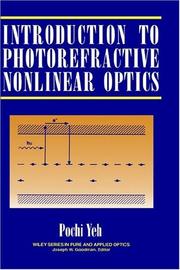 Cover of: Introduction to photorefractive nonlinear optics