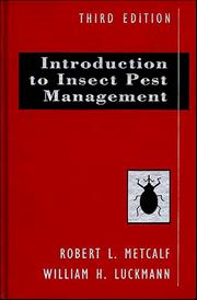 Introduction to insect pest management by Robert Lee Metcalf, William Henry Luckmann
