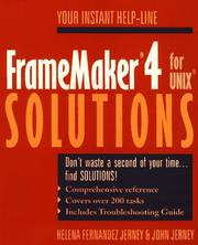 Cover of: FrameMaker 4 for UNIX solutions by Helena Fernandez Jerney