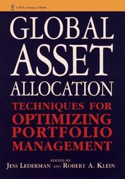 Cover of: Global asset allocation: techniques for optimizing portfolio management