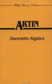 Cover of: Geometric Algebra by Emil Artin