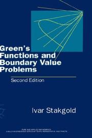 Cover of: Green's functions and boundary value problems by Ivar Stakgold