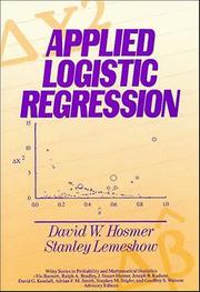 Applied logistic regression by David W. Hosmer
