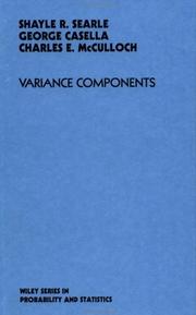 Cover of: Variance components by S. R. Searle