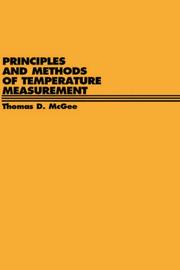 Cover of: Principles and Methods of Temperature Measurement by Thomas D. McGee