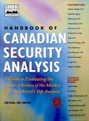 Cover of: Handbook of Canadian Security Analysis, A Guide to Evaluating the Industry Sectors of the Market, from Bay Street