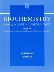 Cover of: Biochemistry, Biomolecules, Solutions Manual