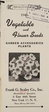 Cover of: Vegetable and flower seeds, garden accessories, plants, 1946