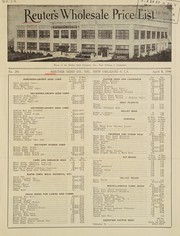 Cover of: Reuter's wholesale price list, No. 281, April 8, 1946 by Reuter Seed Co