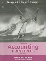 Cover of: Accounting Principles, with PepsiCo Annual Report, Working Papers, Chapters 1-19 | Jerry J. Weygandt
