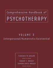 Cover of: Comprehensive Handbook of Psychotherapy, Interpersonal/Humanistic/Existential