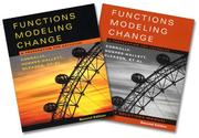 Cover of: Functions Modeling Change: A Preparation for Calculus, Textbook and Student Solutions Manual, Second Edition