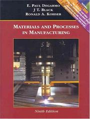 Cover of: Materials and Processes in Manufacturing, with Manufacturing Processes Sampler DVD