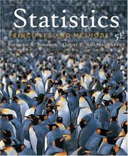 Cover of: Statistics: Principles and Methods
