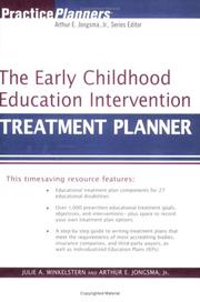 Cover of: The early childhood intervention treatment planner