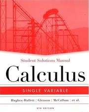 Cover of: Calculus: Student Solutions Manual