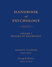 Cover of: Handbook of Psychology, History of Psychology