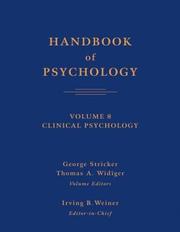 Cover of: Handbook of Psychology, Clinical Psychology by 