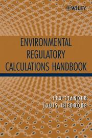 Cover of: Environmental Regulatory Calculations Handbook
