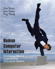 Cover of: Human-Computer Interaction: Developing Effective Organizational Information Systems