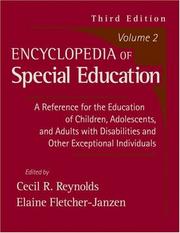 Cover of: Encyclopedia of Special Education, Vol. 2 (3rd Edition)