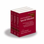Cover of: Encyclopedia of Special Education by 