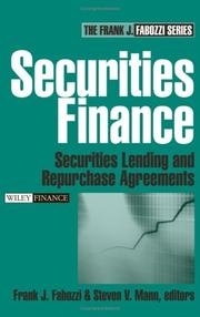 Cover of: Securities finance by Frank J. Fabozzi