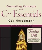 Cover of: Computing Concepts With C++ Essentials by Cay S. Horstmann