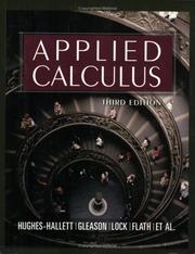 Applied calculus by Deborah Hughes-Hallett