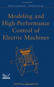 Cover of: Modeling and High Performance Control of Electric Machines (IEEE Press Series on Power Engineering)