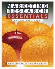 Cover of: Marketing Research Essentials by Carl, Jr. McDaniel, Roger Gates