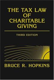 The tax law of charitable giving by Bruce R. Hopkins