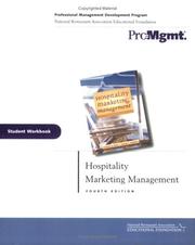 Cover of: Hospitality Marketing Management, Student Workbook by Robert D. Reid, David C. Bojanic