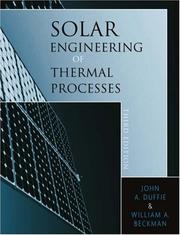 Cover of: Solar engineering of thermal processes by John A. Duffie
