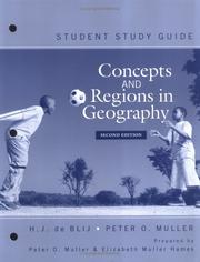 Cover of: Student Study Guide to accompany Concepts and Regions in Geography, 2nd Edition