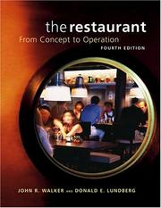 Cover of: The Restaurant by John R. Walker, Donald E. Lundberg