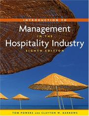Cover of: Introduction to Management in the Hospitality Industry, Eighth Edition and NRAEF Student Workbook  Package by Tom Powers, Jo Marie Powers, Clayton W. Barrows, NRA Educational Foundation