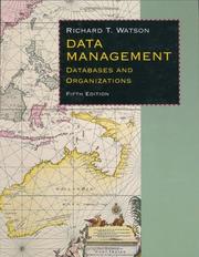 Cover of: Data Management by Richard T. Watson