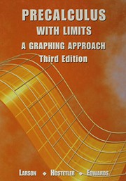 Cover of: Precalculus with Limits by Ron Larson, Robert P. Hostetler, Bruce H. Edwards
