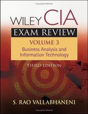 Cover of: Wiley CIA Exam Review, Business Analysis and Information Technology