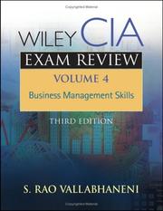 Cover of: Wiley CIA Exam Review, Business Management Skills by S. Rao Vallabhaneni