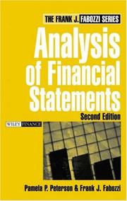 Cover of: Analysis of Financial Statements by Pamela P. Peterson, Frank J. Fabozzi
